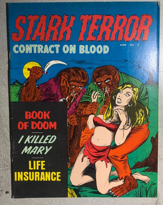 STARK TERROR #4 (1971) Stanley B&W horror comic magazine VG