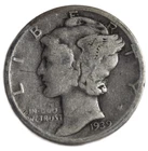 1939 Mercury Dime  Silver Circulated  (M18)