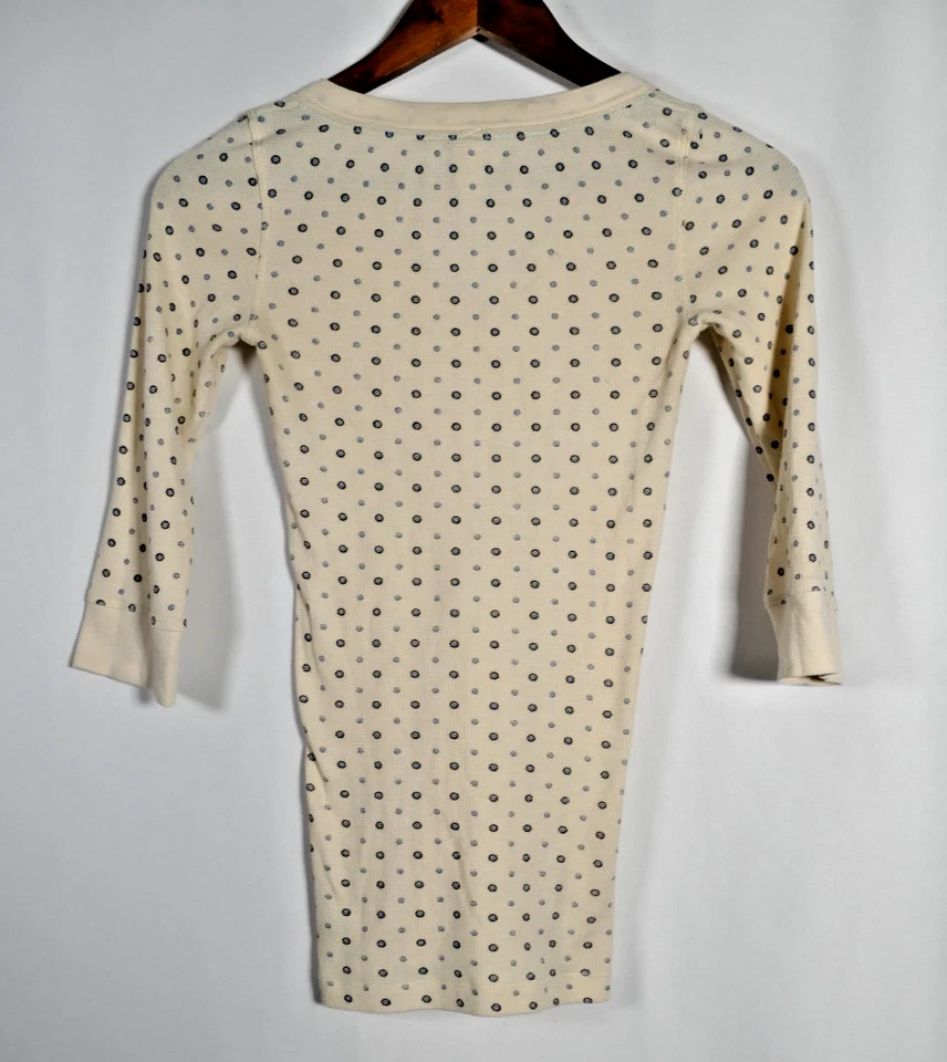 Top térmico Fossil para mujer Y2K Henley talla XS tejido gofre ajustado preppy femenino Foto 4 de 4