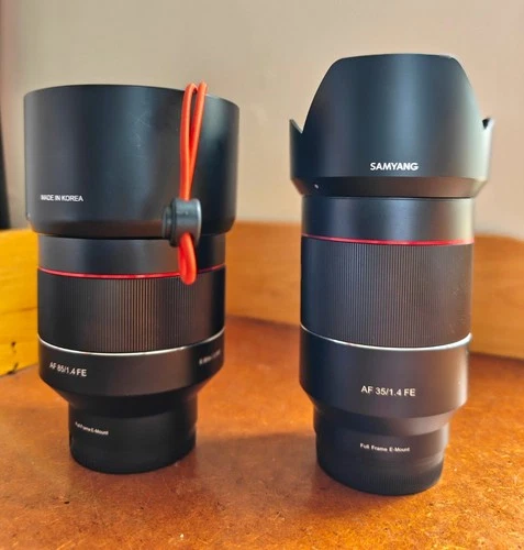 Samyang AF 35mm & 85mm f/1.4 FE Full Frame Autofocus Lens for Sony E-Mount - product listing photo
