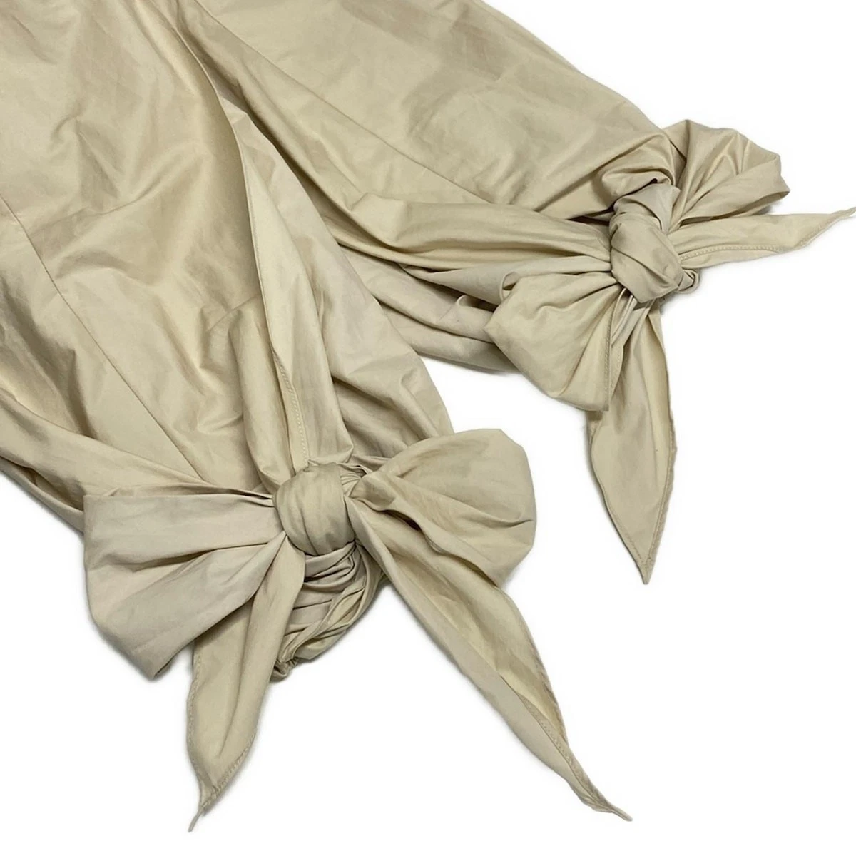 Cappotto donna originale CHANEL P50940 beige cotone nylon