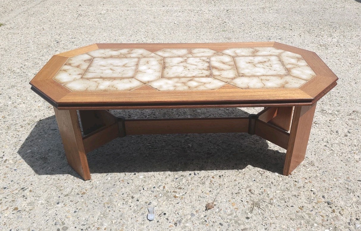 Vintage G Plan Teak Large Tiled Coffee Table Octagonal Design 1960s/70s — image 7