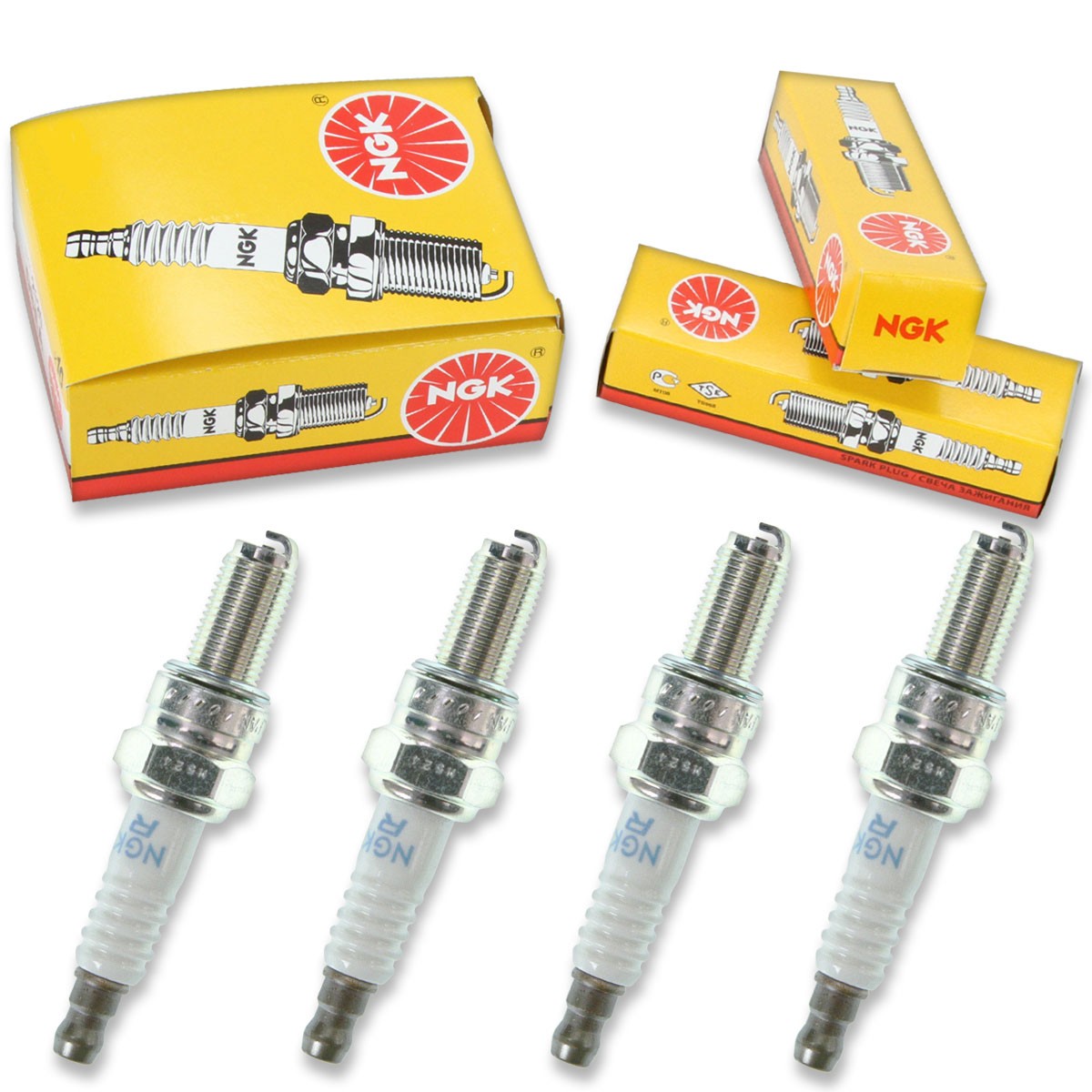 4pcs 2009 Vespa GTV 250 NGK Standard Spark Plugs 244cc 14ci Kit Set Engine gh