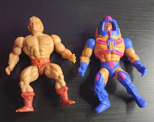 Vintage He-Man Figures 1981 & 1982 Masters of the Universe He-Man & Man E Faces