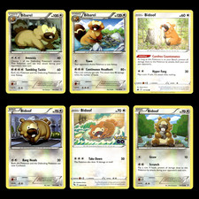 6x Bibarel Lot 107.0 Black White Dragons Exalted Pokemon Cards Collection Set