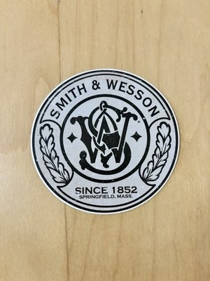 Smith & Wesson Vinyl Sticker 3'' Decal Round Tin Sign High Quality Firearm Gun