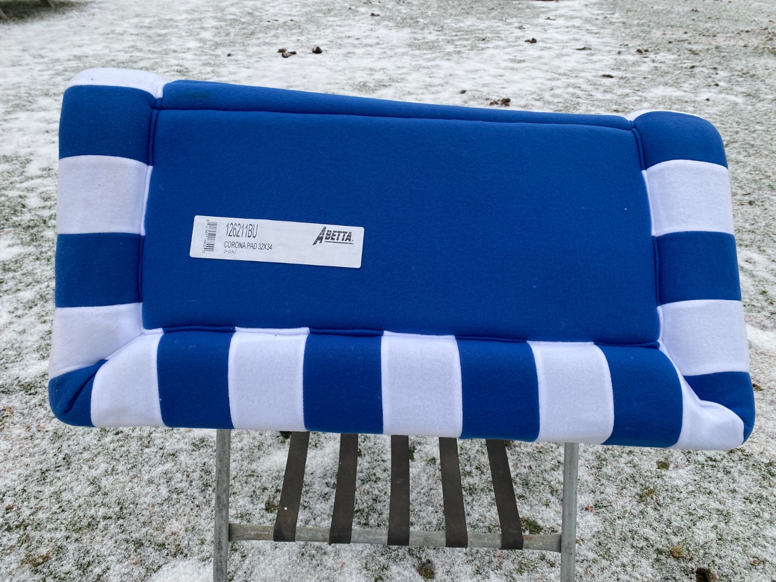 Abetta royal blue w/ white Western corona parade saddle pad US made