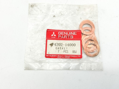 #ad New Pack of 7 Mitsubishi F4202 14000 Copper Gasket Washer $49.95