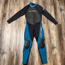 Vintage ONeill Reactor 3/2mm Full Wetsuit Men's Large Black Blue Surfing Diving