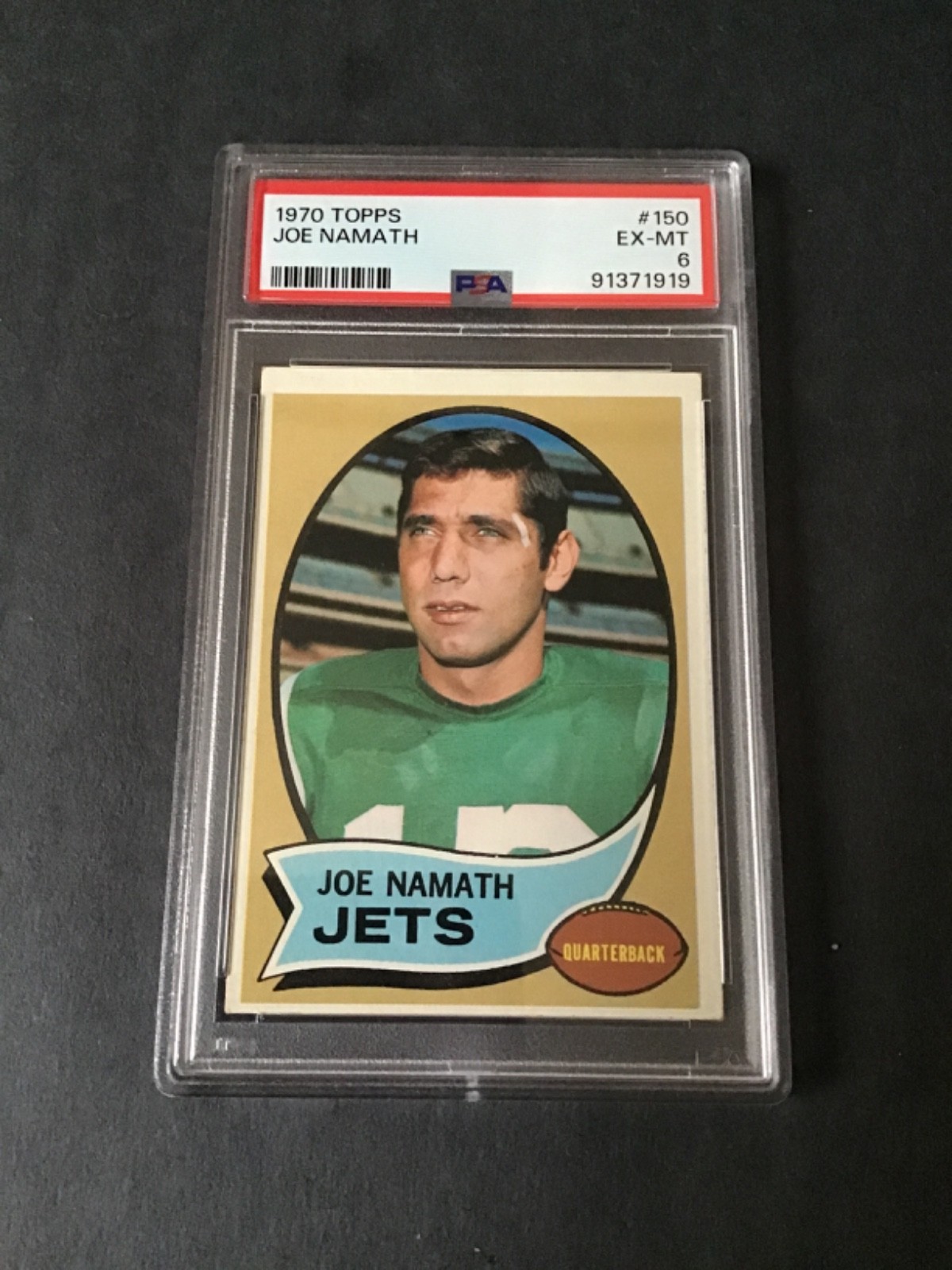 1970 Topps Joe Namath #150 PSA 6 Jets