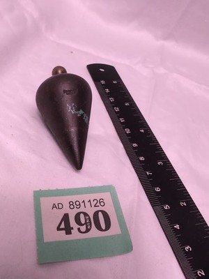 Antike Messing und Eisen Plumb Bob Saite Schnur Gewicht 160g
