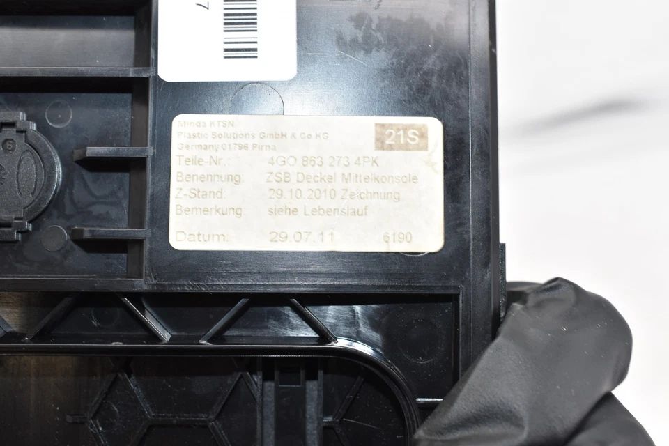 AUDI A6 QUATTRO C7 2012-2018 consola central contenedor de almacenamiento cenicero cubierta moldura OEM Foto 3 de 4