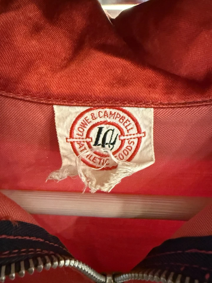 Vintage 30s Lowe & Campbell Satin Zip Chain Stitch Jacket Americana Rockabilly - Image 3 of 4