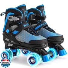 SULIFEEL Roller Skates for Girls Boys Kids,4 Sizes Adjustable Qua