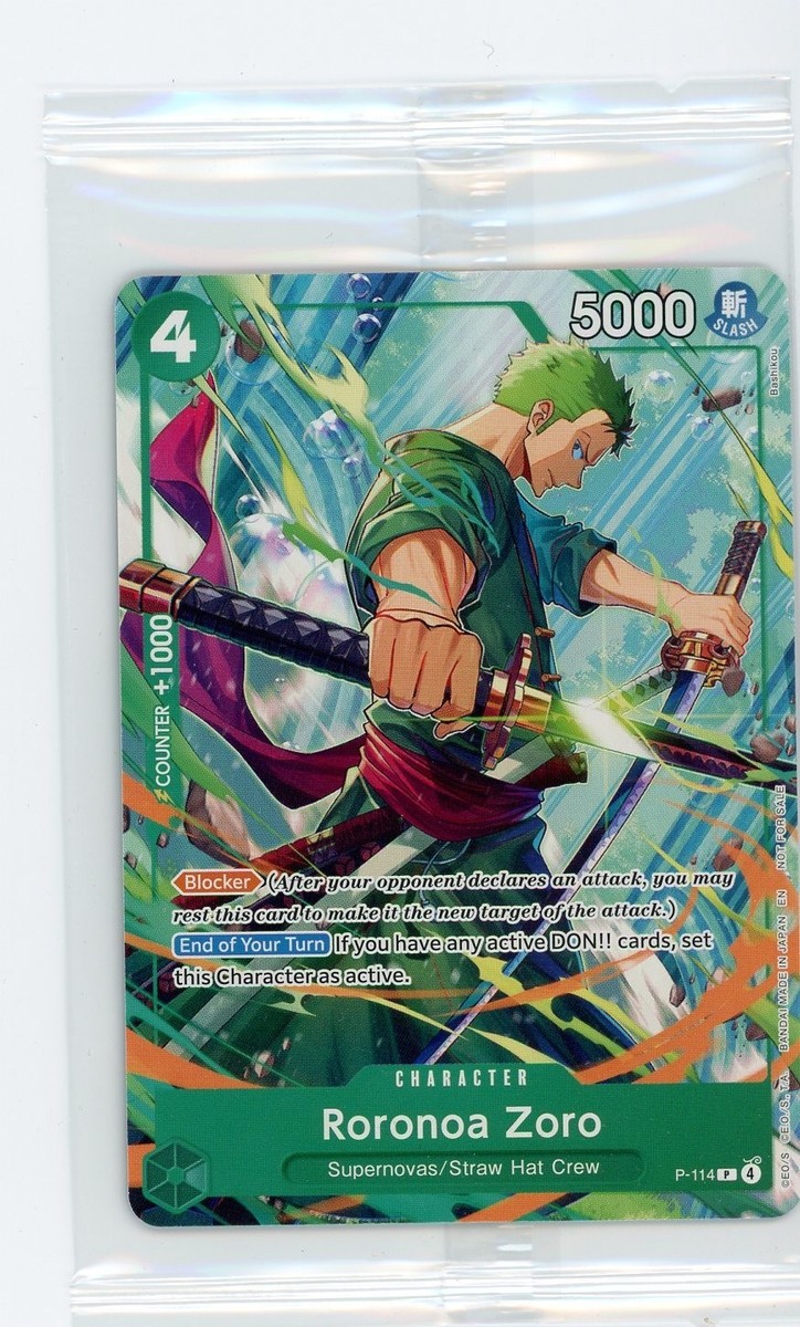 Roronoa Zoro P-114 Convention One Piece Promo Card Sealed English