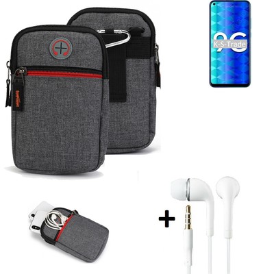 Gürtel-Tasche + Kopfhörer für Huawei Honor 9C Handy Hülle