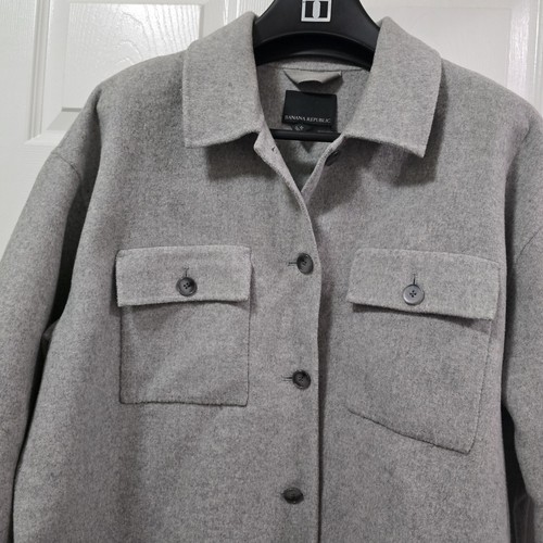 Chaqueta Camisa Banana Republic Doble Cara Gris Excelente XL - Imagen 4 de 11