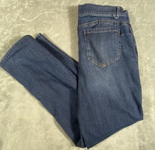 Democracy Jeans Womens 14 Straight Leg Blue Ab Solution Booty Lift Stretch Comfy