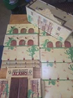 Vintage Marx Davy Crockett Alamo Tin Litho Walls