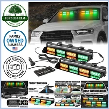 Green Amber Emergency Dash Lights LED Strobe Warning Hazard for Veh...
