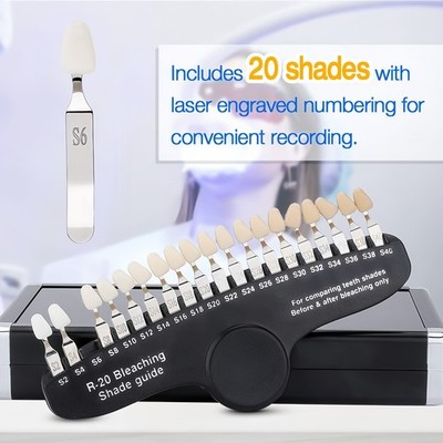 R-20 Dental Teeth Bleaching Shade Guide 20 Shades for Whitening Comparison