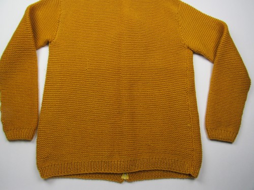 Vtg 50s 60s Talon Zipper Hand Knit Cardigan Sweater Gold Grandma Primitive Mod - Picture 12 of 17