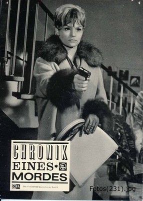 Chronik eines Mordes - Angelica Domröse - 2 Aushangfotos - s/w 13x18cm (2755)