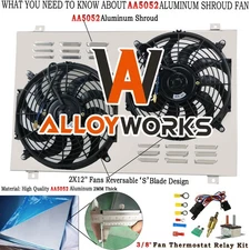 Radiator Shroud+Fan Kits For 1977-82 CHEVROLET CORVETTE C3 5.7L Base V8 Gas AT