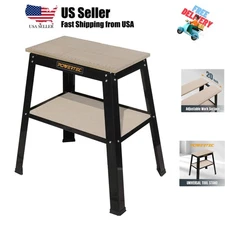 Tool Stand, MDF Split Top Expands to 20"x25", 32" Work Height Power Tool Stan...