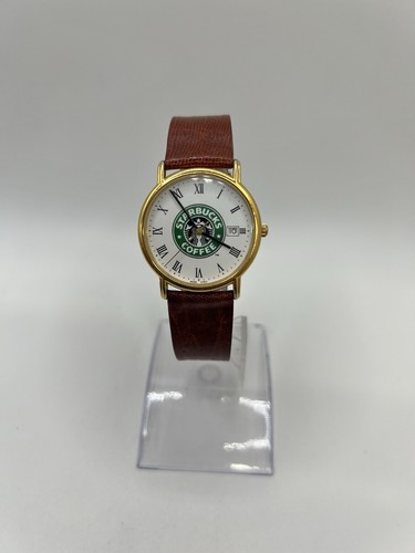 Vintage 90’s Bulova Starbucks Coffe Watch Men’s Roman Numerals Inscription  - Bild 6 von 17