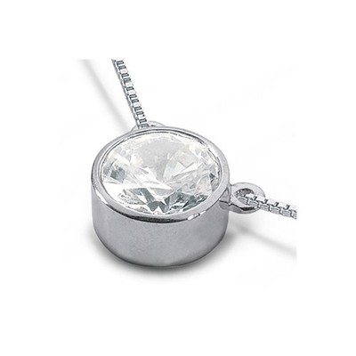 1/2 CT H VS2 Round Cut Earth Mined Certified Diamond Platinum Solitaire Pendant