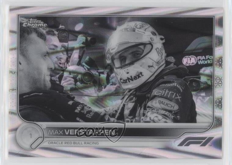 2022 Topps Chrome Formula 1 Black & White RayWave Refractor Max Verstappen 0x1q