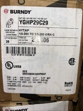 BURNDY YGHP29C29 GROUND ROD CONNECTOR 1/0-250 1ea