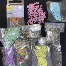 Lot of Eyelets and Brads for Scrapbooking Crafting Card Making Variety Bundle