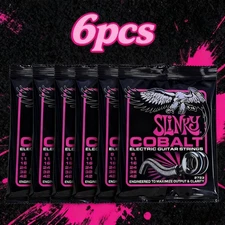 Ernie Ball 2723 Cobalt Super Slinky Electric Guitar Strings 9-42 6 Pack