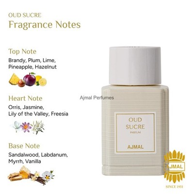 Ajmal Oud Sucré Eau de Parfum for Men and Women   3.4 fl oz Oud Marquis
