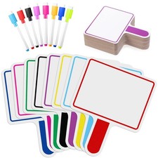 80 Pcs Colorful Dry Erase Paddles Set Include 40 Dry Erase Paddles with 40 Ma...