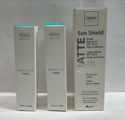 OBAGI SUNSHIELD MATTE SPF50-RETINOL 1.0 1 oz x 2 BRAND NEW-AUTHENTIC