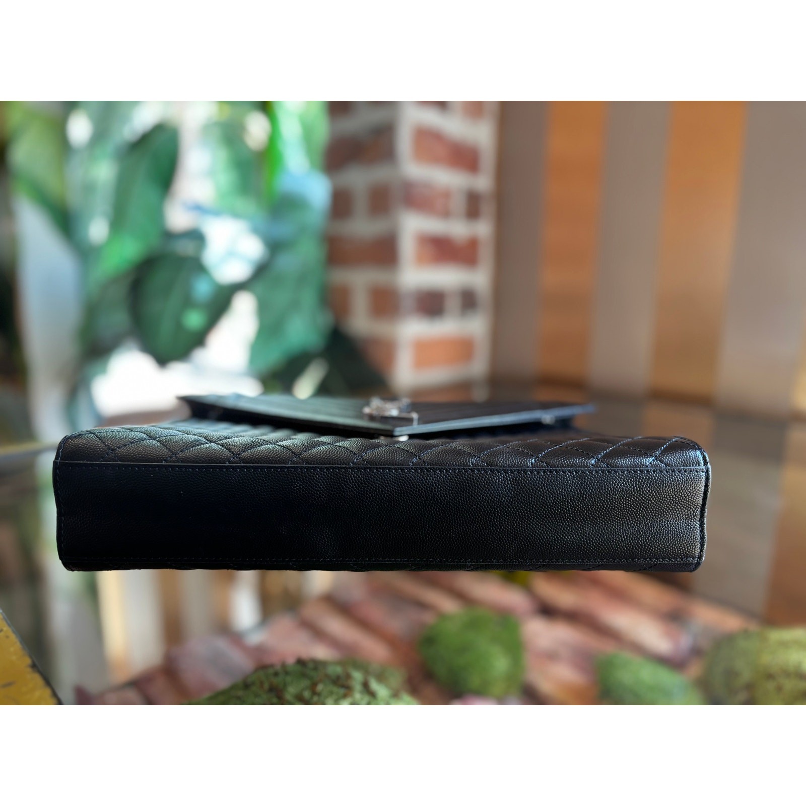 Borsa a tracolla SAINT LAURENT nera media triquilt