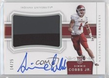 2018 Panini National Treasures Collegiate Silver 14/25 Simmie Cobbs Jr Auto m5e