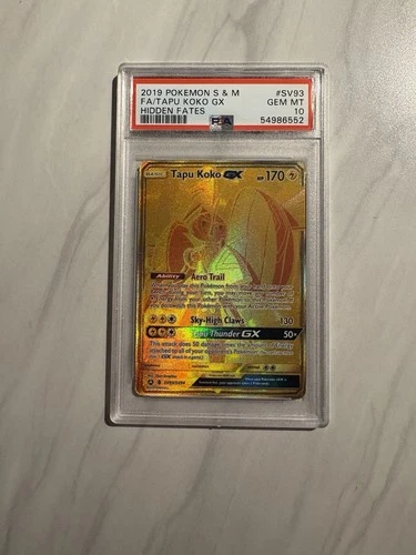 Tapu Koko GX - SV93/SV94 - PSA 10 Gem Mint - Hidden Fates - Full Art