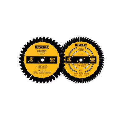 DEWALT 10 in. 40T / 60T General Purpose Combo Pack (DWA110CMB)