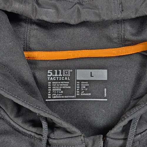 5.11 Tactical Rappel Jacket Mens Large Black Softshell Hooded Full Zip CCW image 4