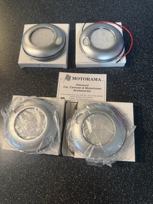 4x CARAVAN/WOHNMOBIL/BOOT/CAMPER AUFPUTZ LED LEUCHTEN EINFACHE PASSFORM SILBER