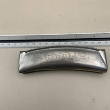 Antique REINHOLD FRIEDEL Lion LOGO My Star FRIDOLIN Metal HARMONICA Germany 5" L