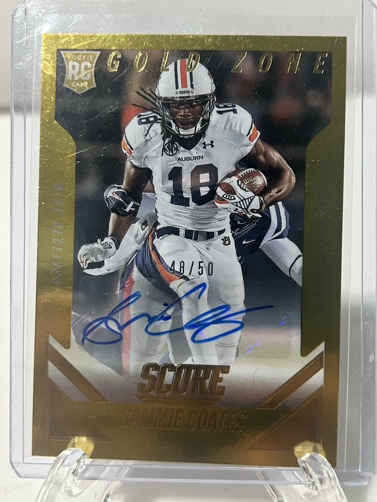 Sammie Coates Panini Score #413 Autograph-Gold Zone