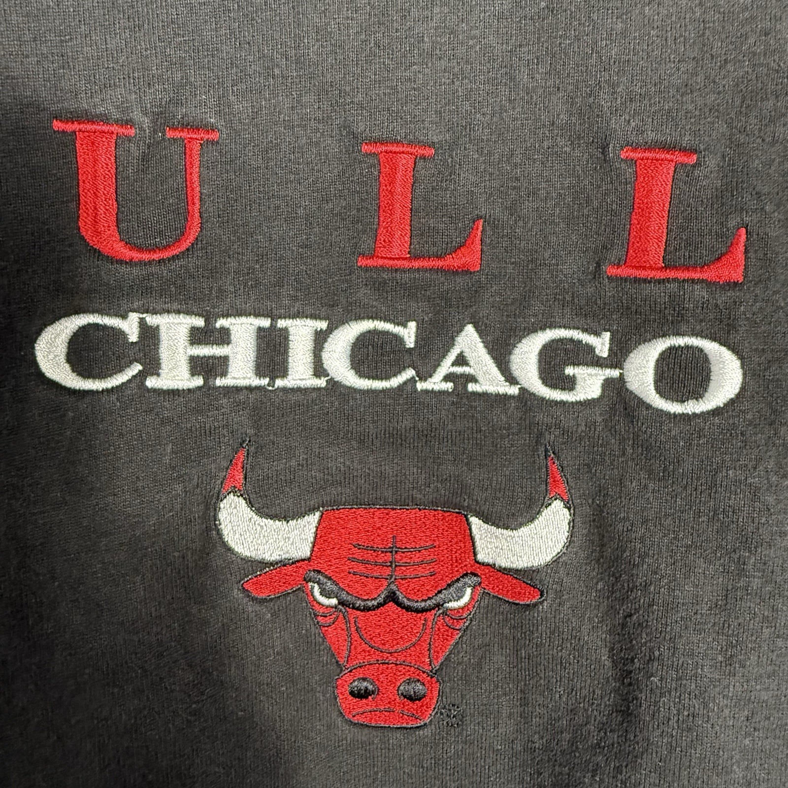 T shirt vintage Chicago bulls prima fila Salem abbigliamento sportivo ricamata media