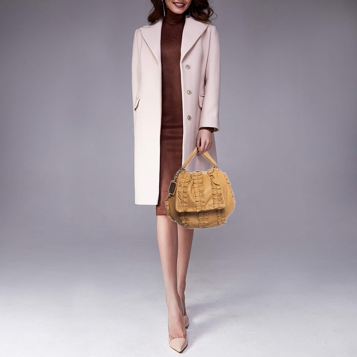 Dolce Gabbana Miss Lexington Beige Leather Bag | eBay