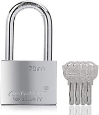 70mm Long Shackle Padlocks for Outdoor Use All Weather Resistant, Alloy Steel H