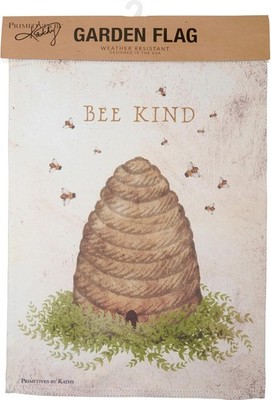 Primitives by Kathy Garden Flag Bee Kind Bumble Hive Home Decor Spring Summer
